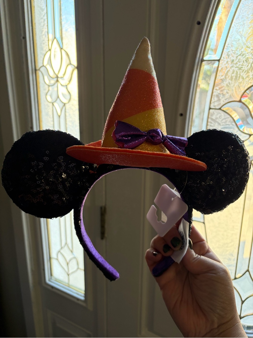 NWT Disney Parks Halloween 2020 Candy Corn Witch Hat Minnie Ears Headband